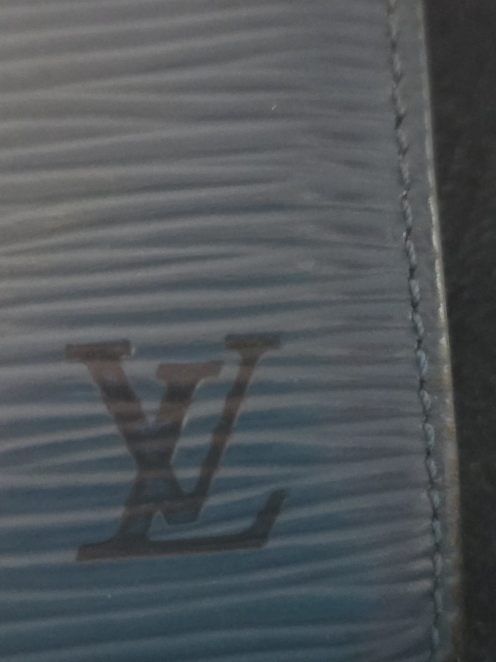 Louis Vuitton Blue Epi Leather Wallet with LV Monogram
